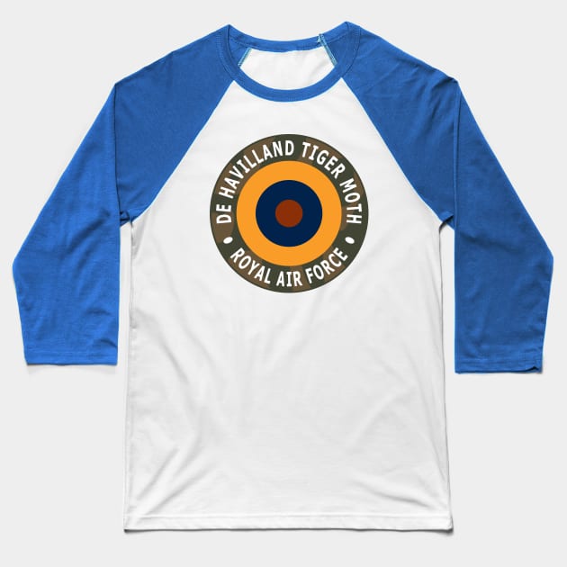 de Havilland Tiger Moth Baseball T-Shirt by Lyvershop